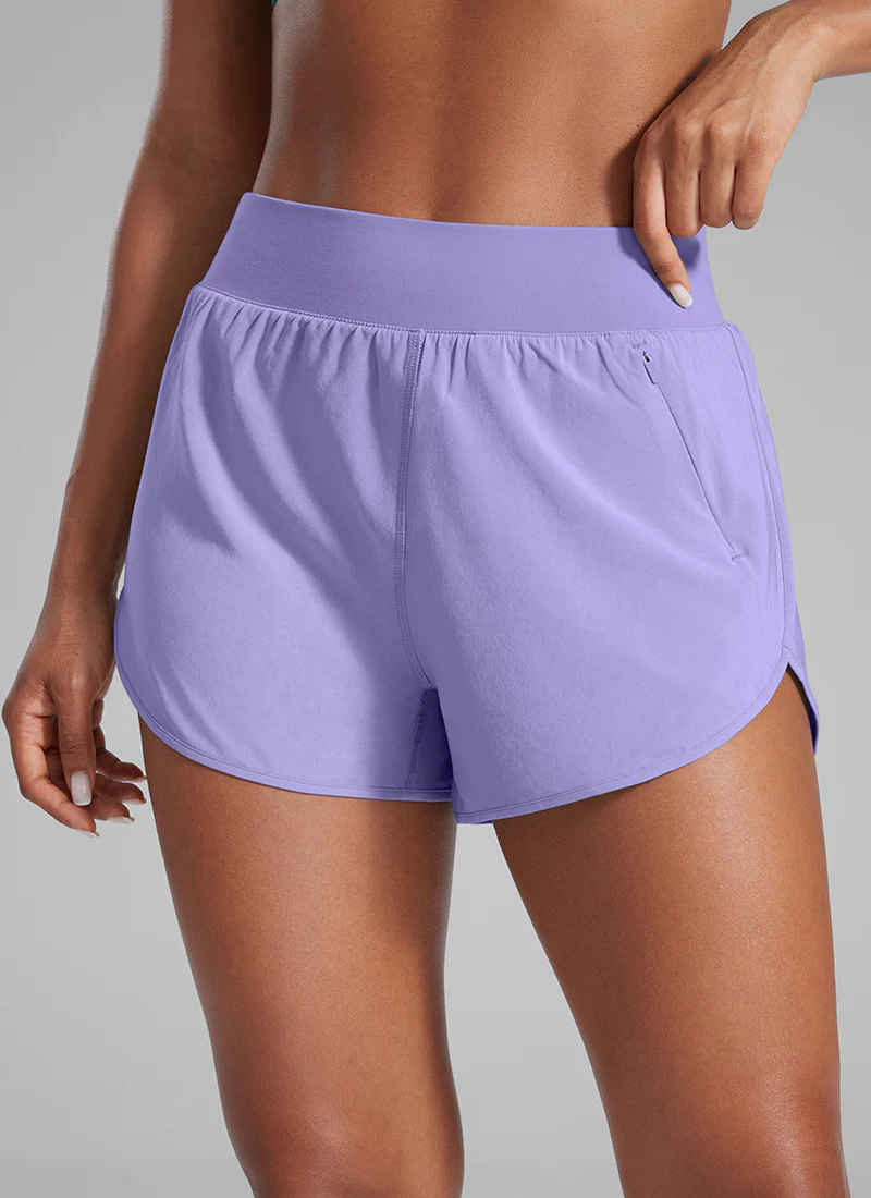 Feathery-Fit Soft Zipper Pocket Dolphin Shorts 3'' - Image 34