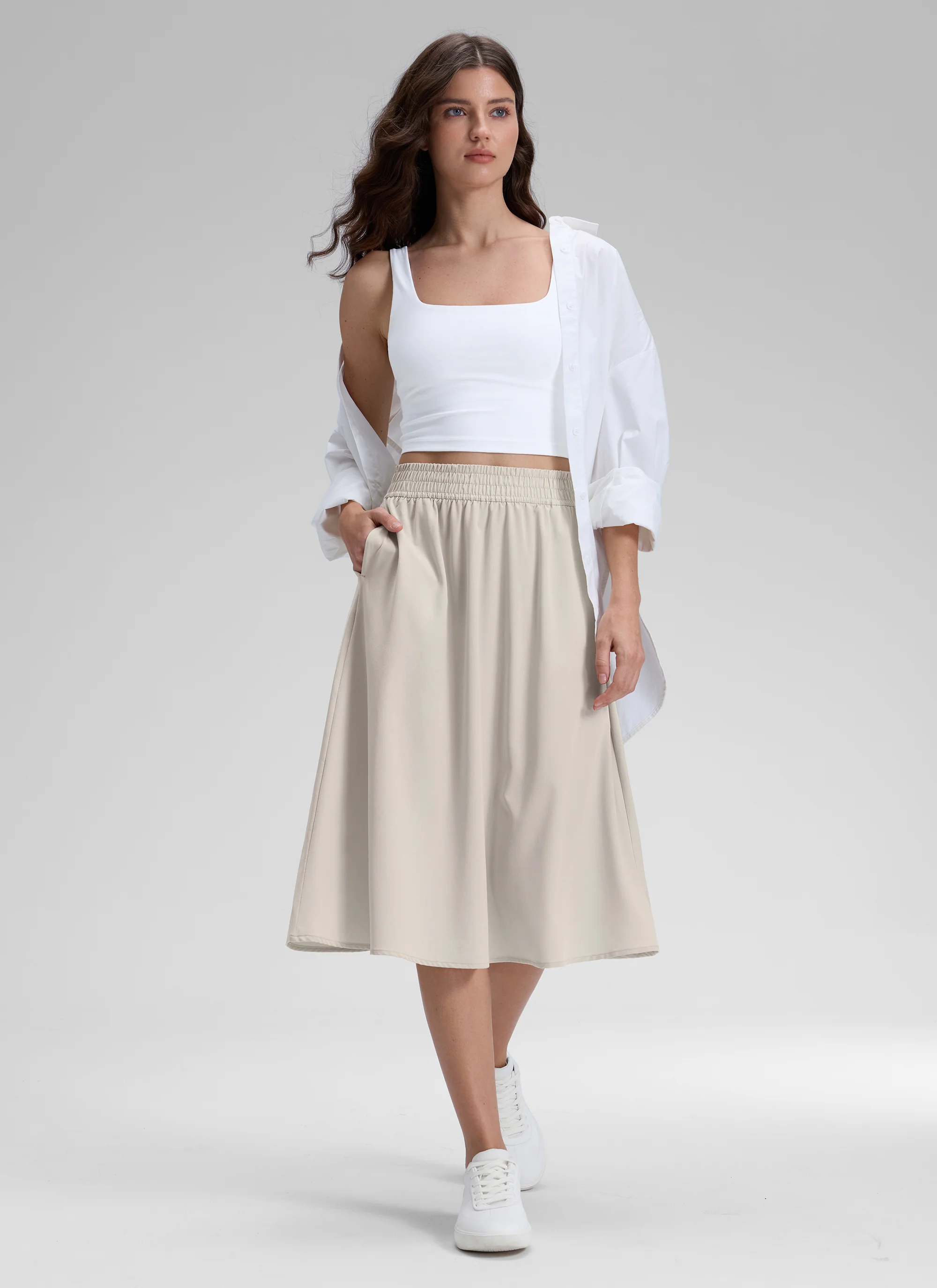 Feathery-Fit Stretchy Side Pocket Skirt - Image 21