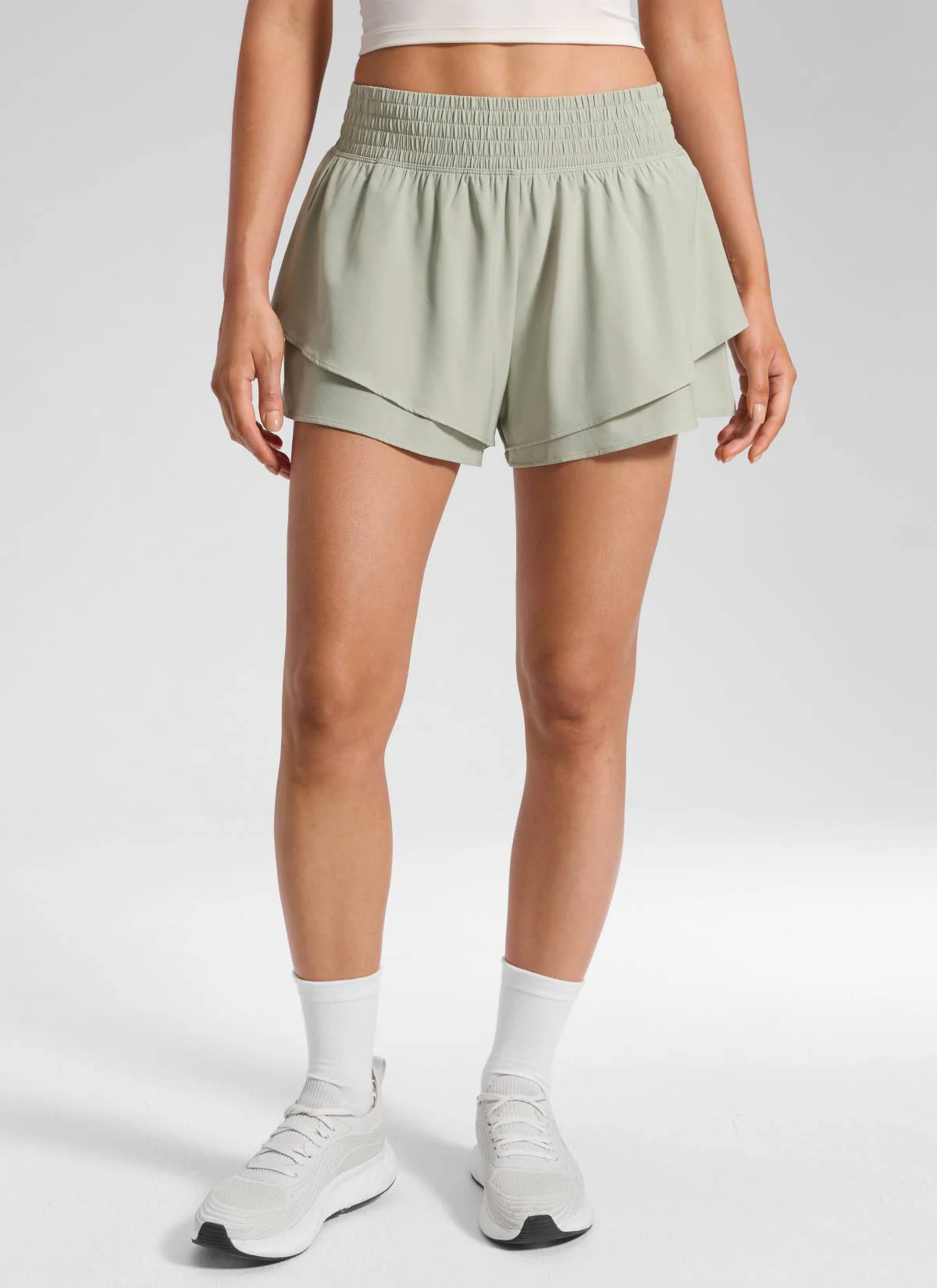 Feathery-Fit Stretchy Flowy Shorts 2.5" - Image 29