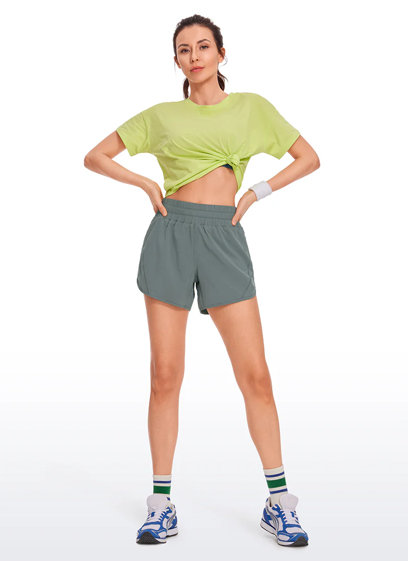 Feathery-Fit Soft Mid Rise Lined Shorts 5'' - Image 3