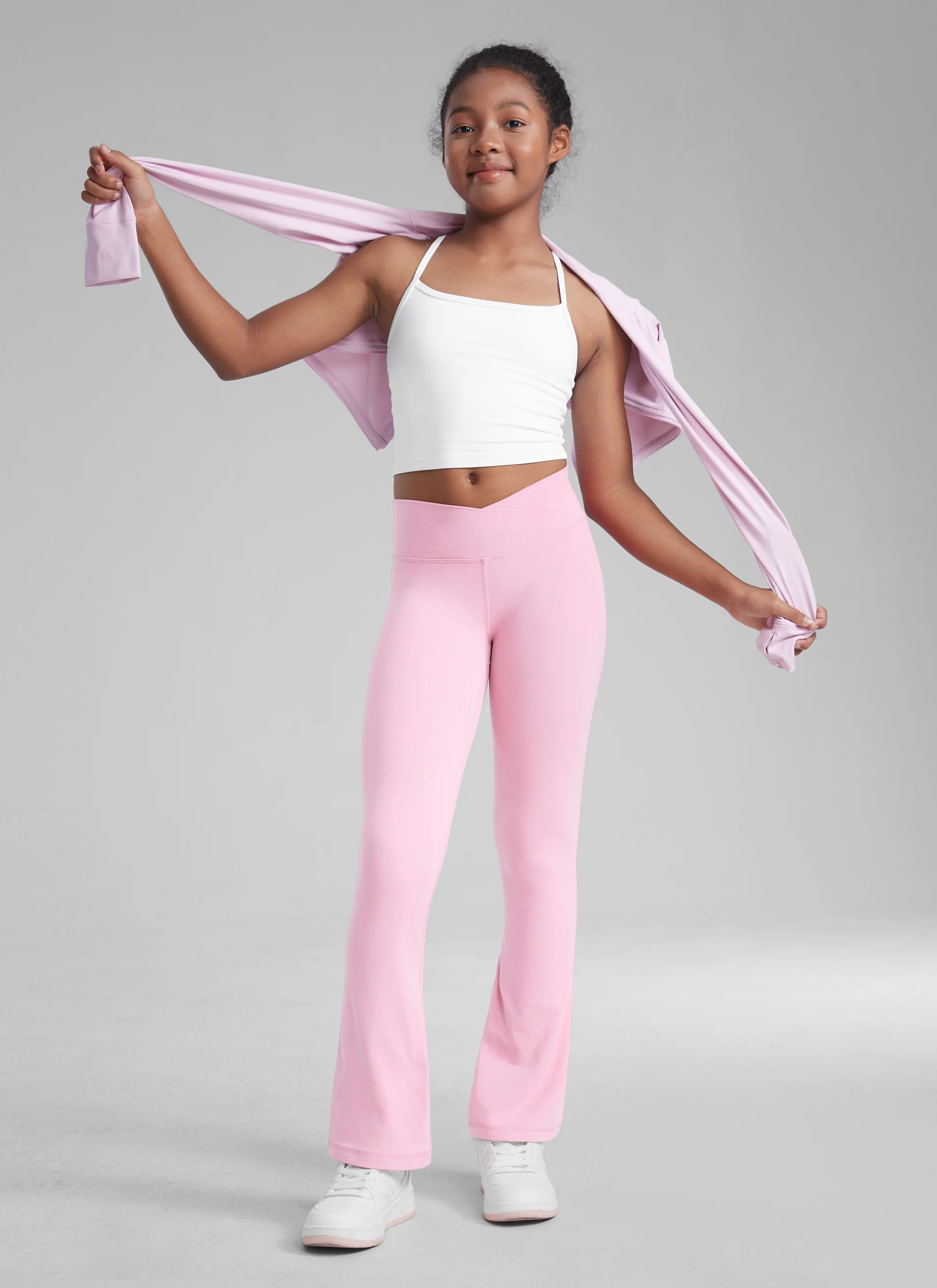 Butterluxe Girls Crossover Flare Leggings - Image 4