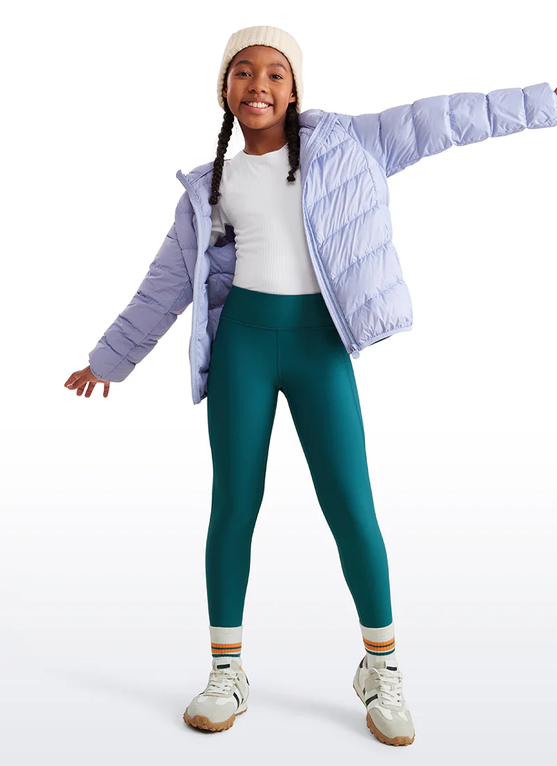 Thermal Fleece Lined Soft Girls Water-Resistant Pocketed Leggings - Image 15