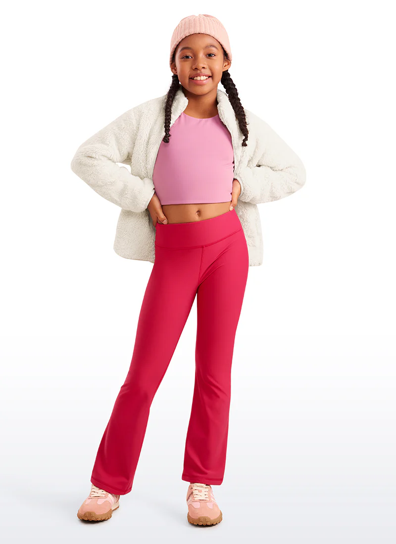 Thermal Fleece Lined Soft Girls Water Resistant Flare Leggings - Image 15