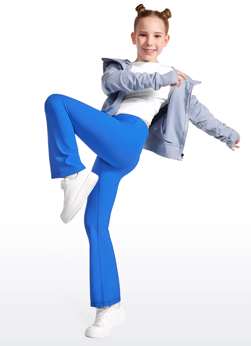 Thermal Fleece Lined Soft Girls Water Resistant Flare Leggings - Image 26