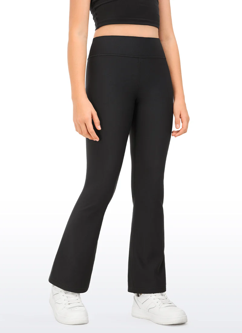 Thermal Fleece Lined Soft Girls Water Resistant Flare Leggings - Image 5