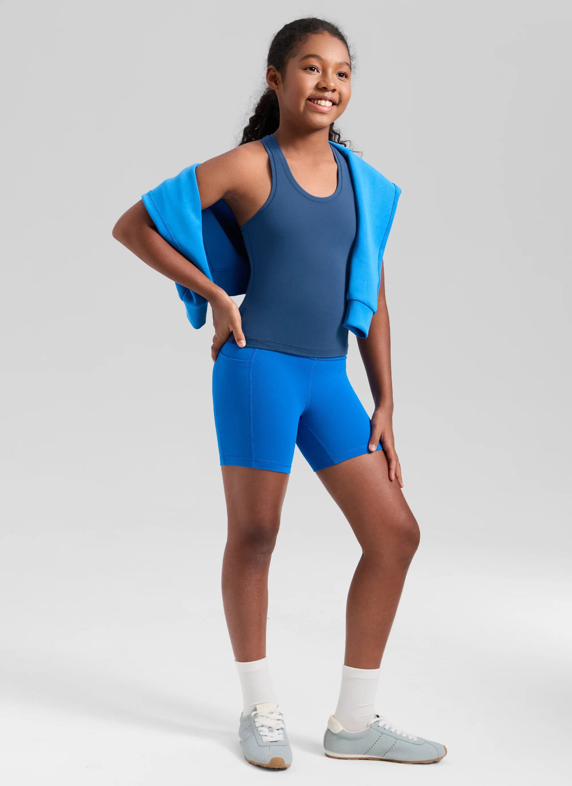 Butterluxe Girls Waist-Length Crewneck Tank Racerback - Image 25