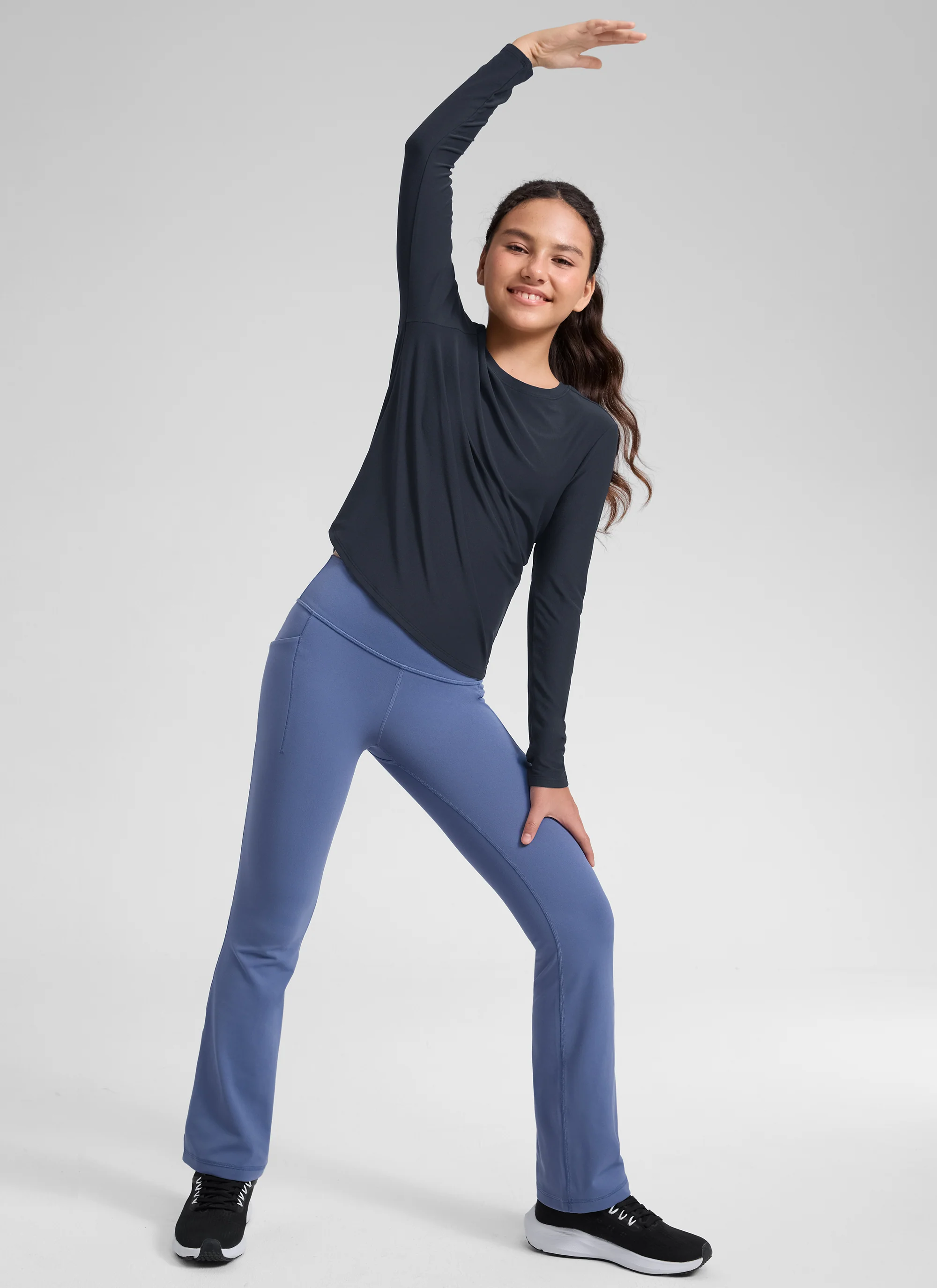 Girls Cloudweight Side Slit Long Sleeve - Image 23