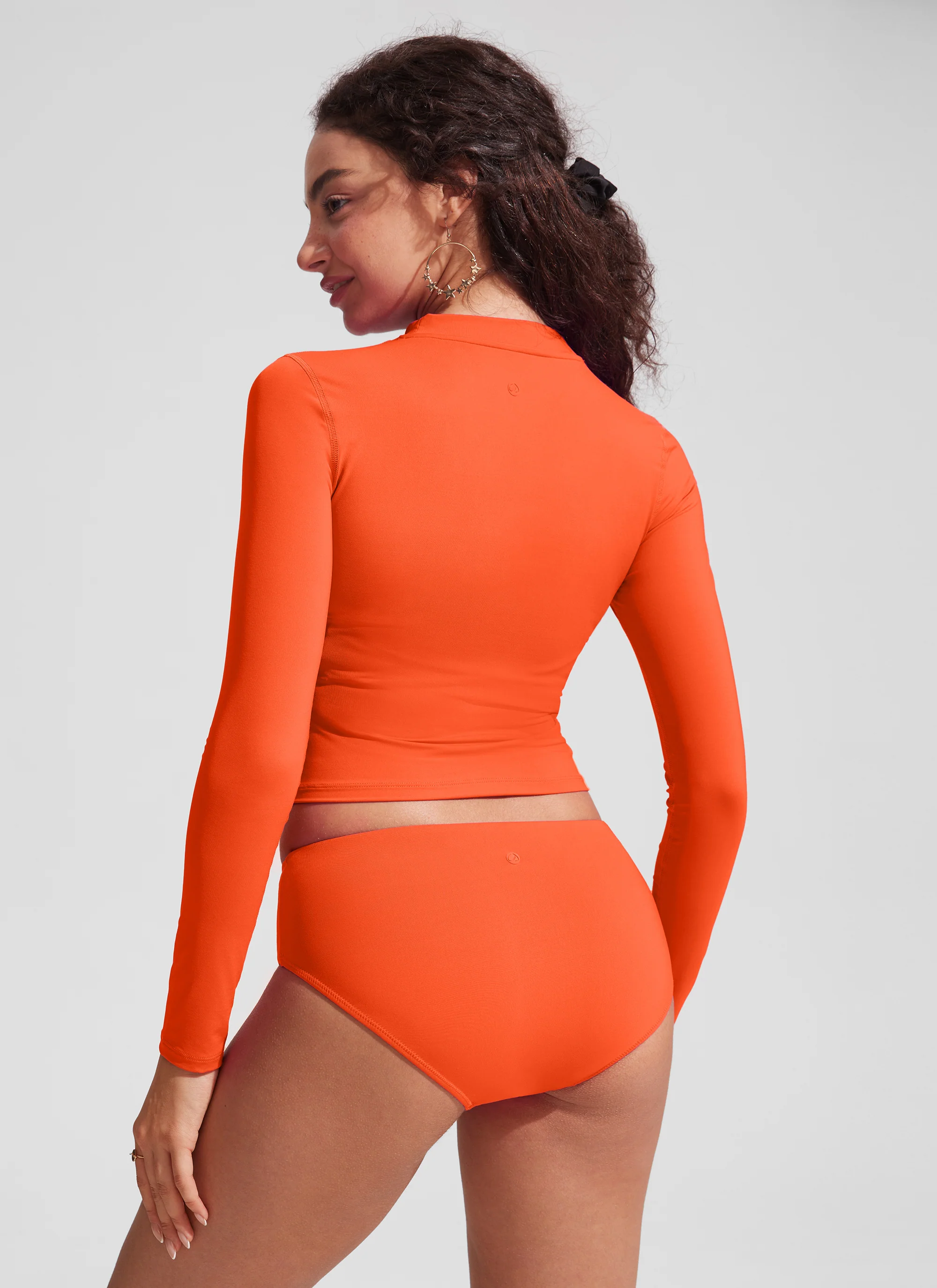 UPF 50+ Cropped Rashguard Swimsuit Top - Image 10