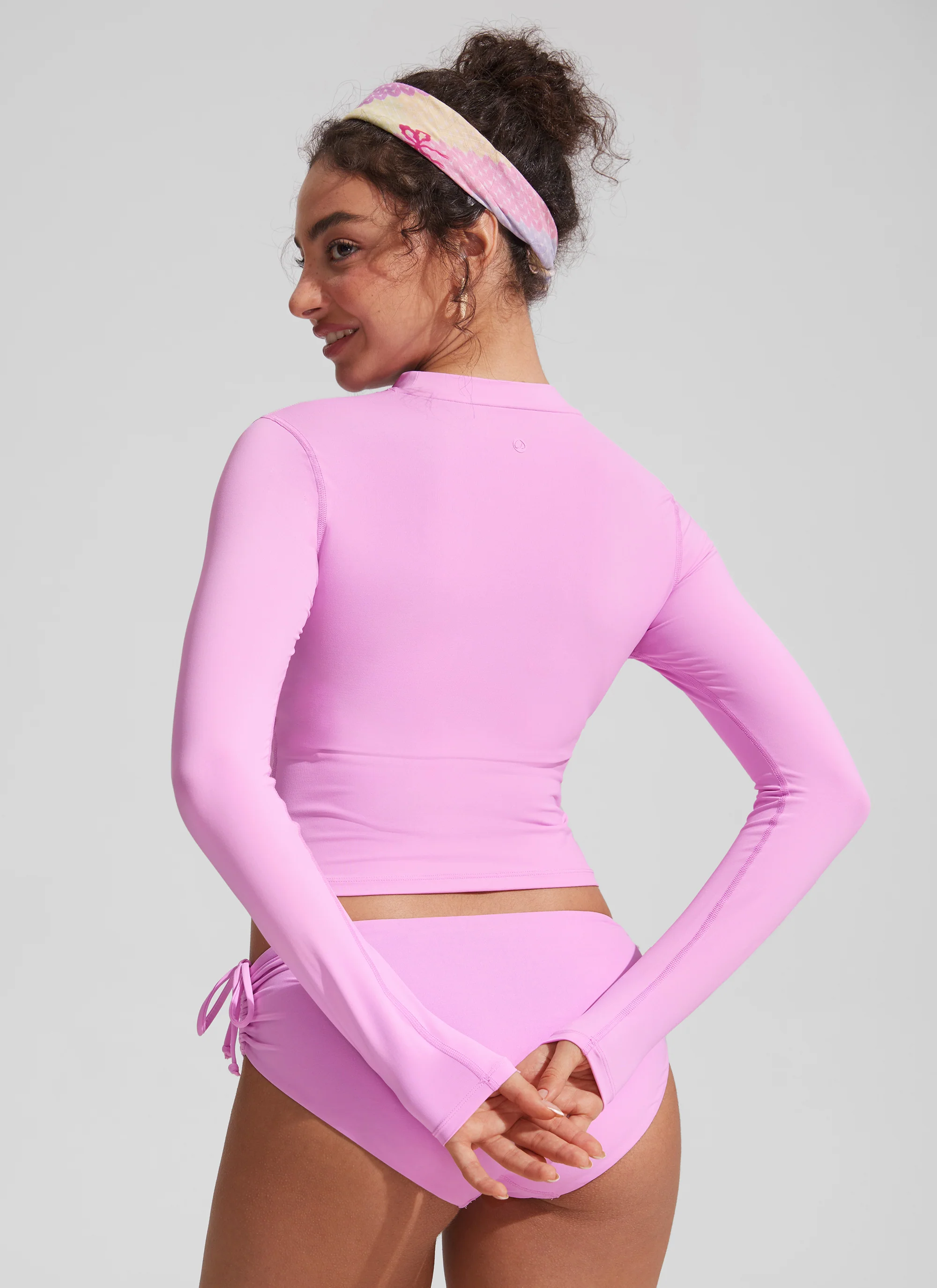UPF 50+ Cropped Rashguard Swimsuit Top - Image 18
