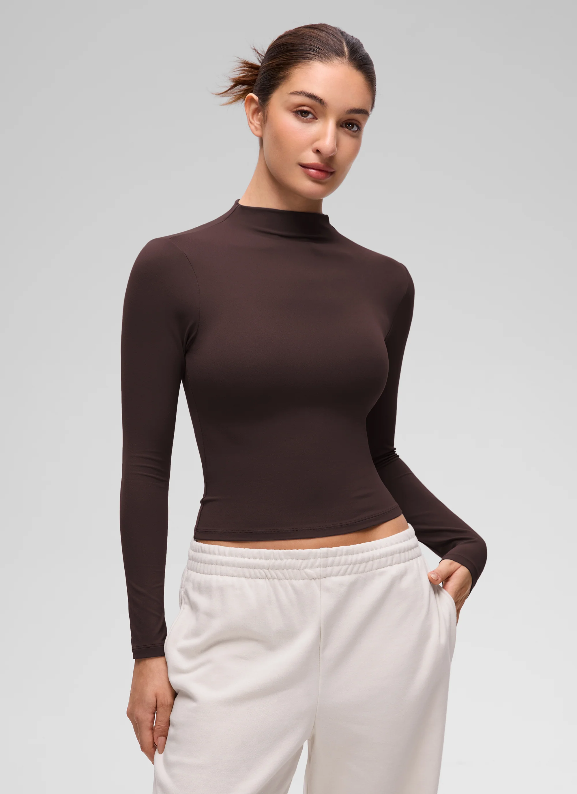 Softembrace Mock Neck Long Sleeve