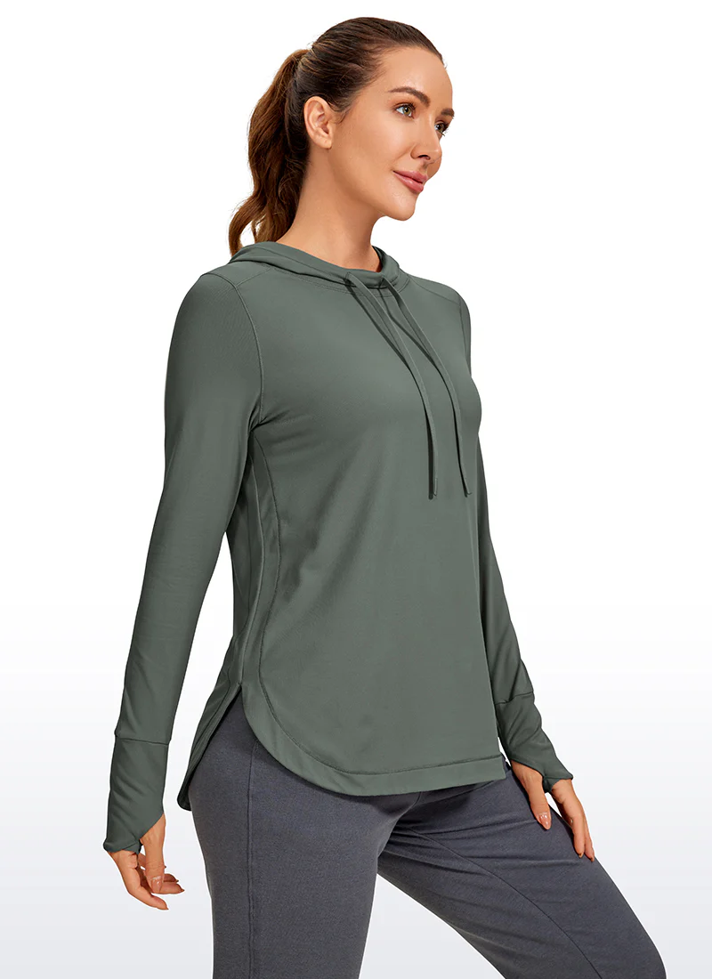 Brushed Feeling Thumbhole Hoodie - Image 5