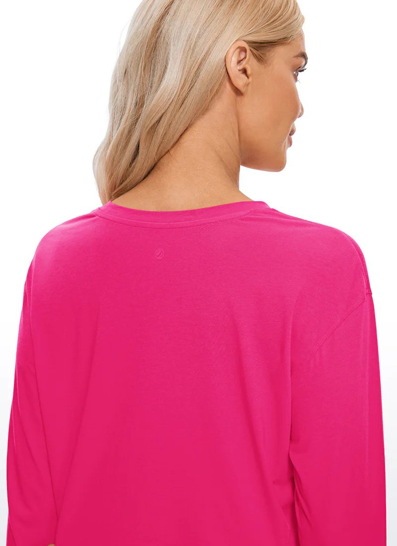 Pima Cotton Cropped Long Sleeve - Image 24