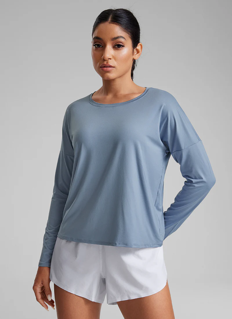 UPF 50+ Lightweight Heather Cropped Long Sleeves - Image 26
