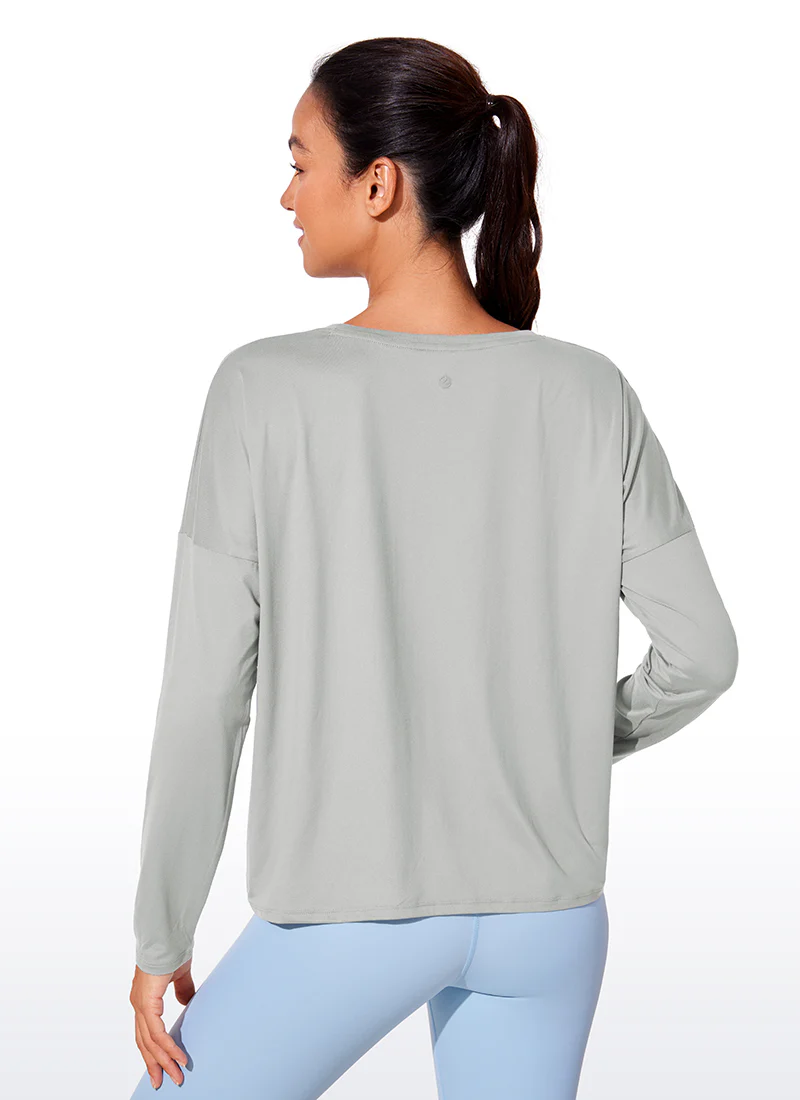 UPF 50+ Lightweight Heather Cropped Long Sleeves - Image 37