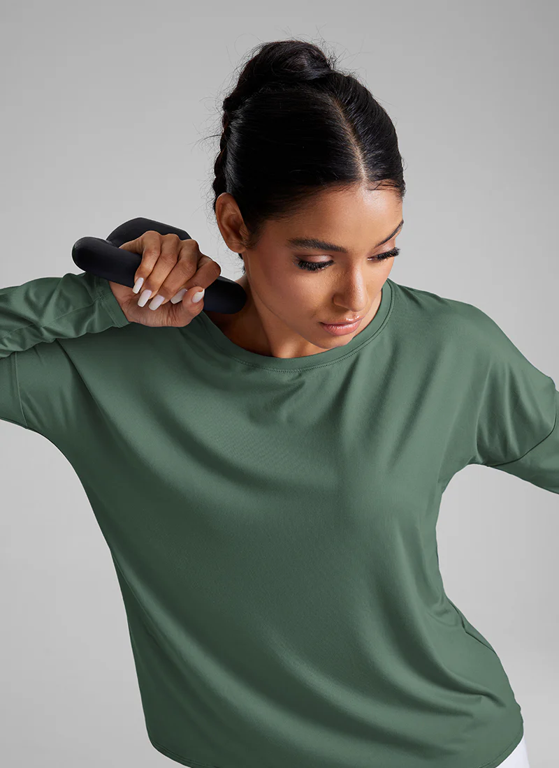 UPF 50+ Lightweight Heather Cropped Long Sleeves - Image 10