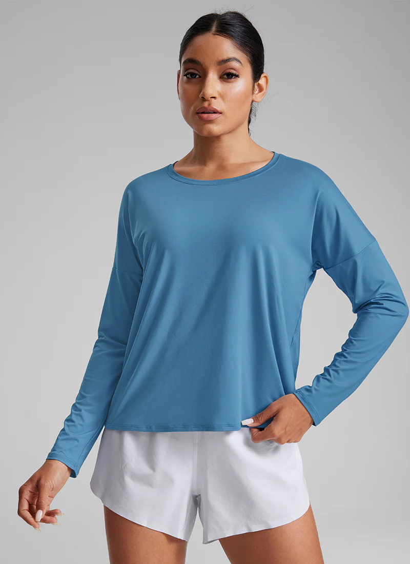 UPF 50+ Lightweight Heather Cropped Long Sleeves - Image 18