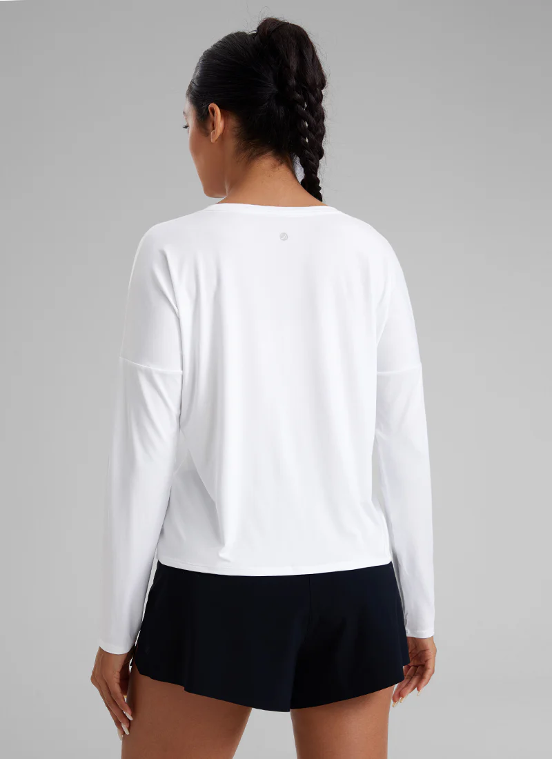 UPF 50+ Lightweight Heather Cropped Long Sleeves - Image 2