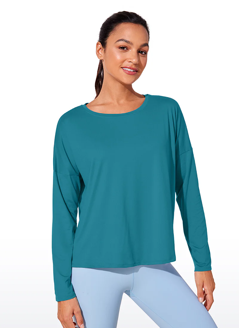 UPF 50+ Lightweight Heather Cropped Long Sleeves - Image 22
