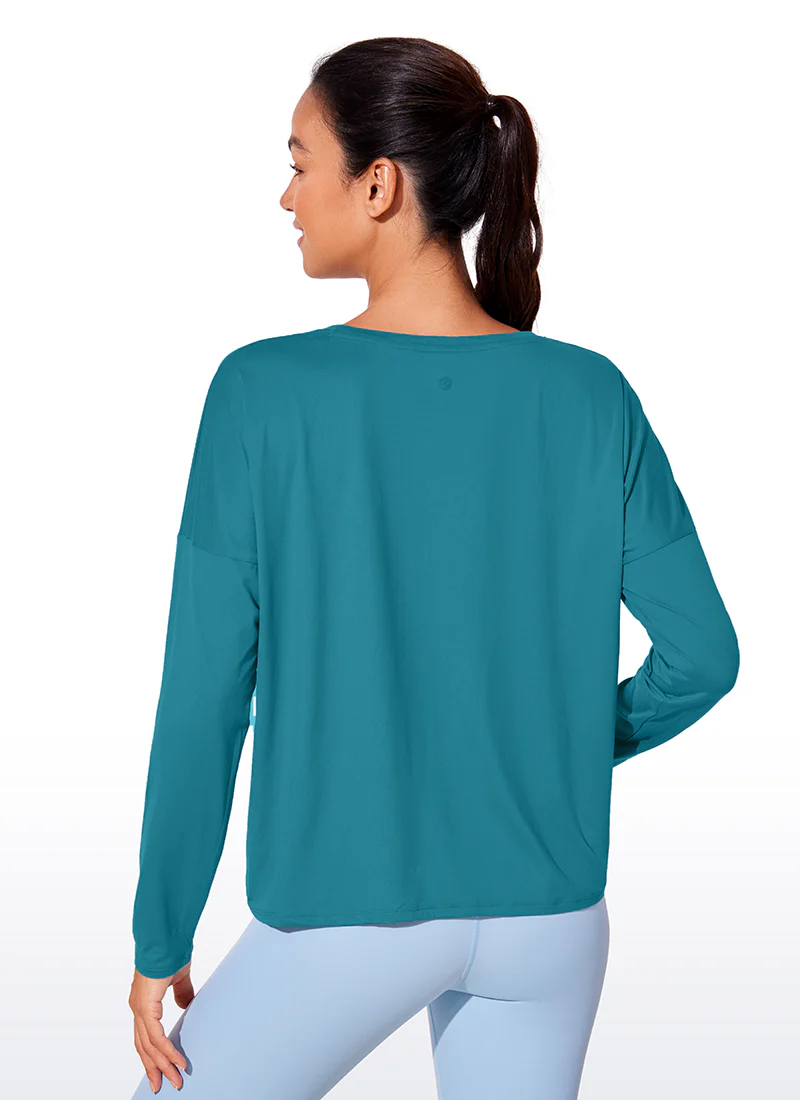 UPF 50+ Lightweight Heather Cropped Long Sleeves - Image 23