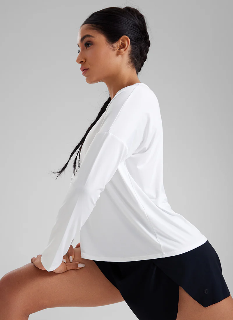 UPF 50+ Lightweight Heather Cropped Long Sleeves - Image 4