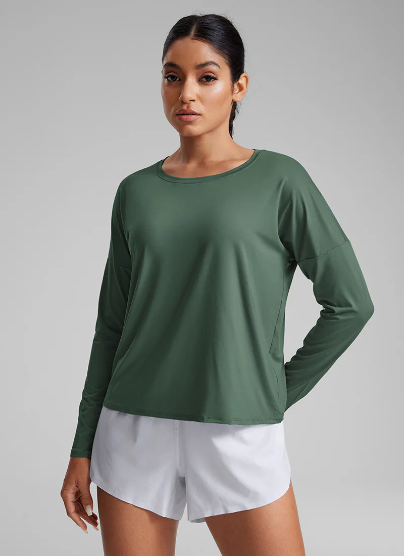 UPF 50+ Lightweight Heather Cropped Long Sleeves - Image 6