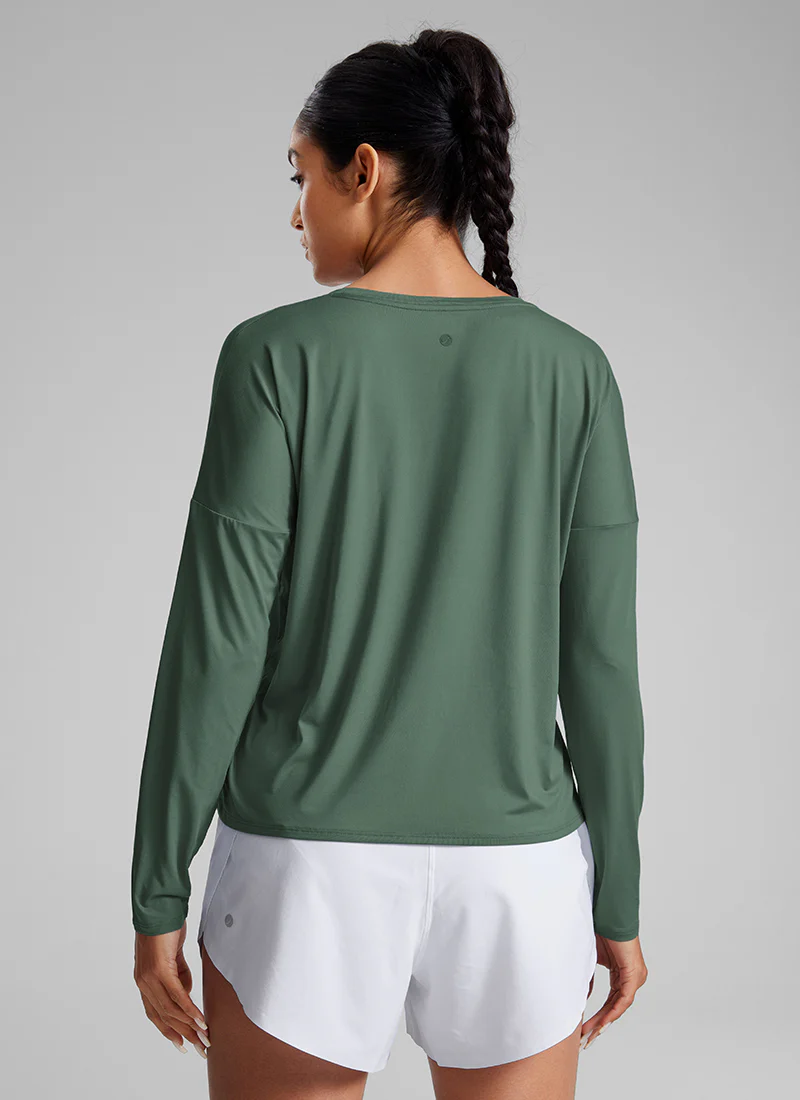UPF 50+ Lightweight Heather Cropped Long Sleeves - Image 7