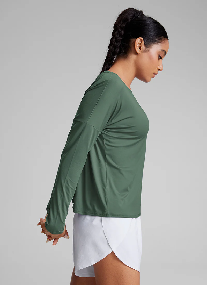 UPF 50+ Lightweight Heather Cropped Long Sleeves - Image 9
