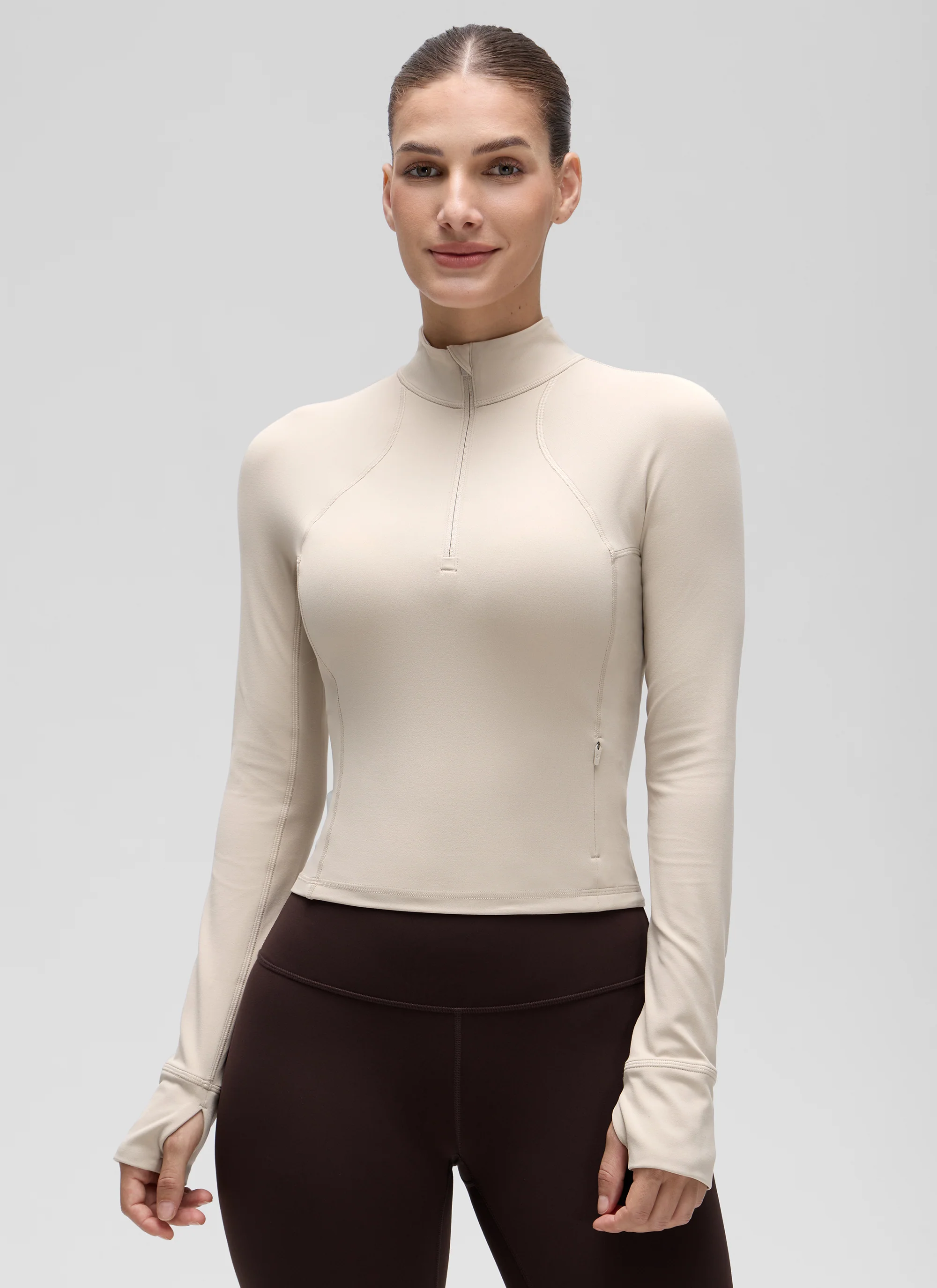 Butterluxe Half Zip Cropped Long Sleeve - Image 11