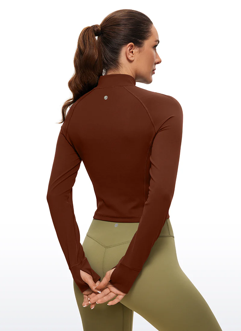 Butterluxe Half Zip Cropped Long Sleeve - Image 2