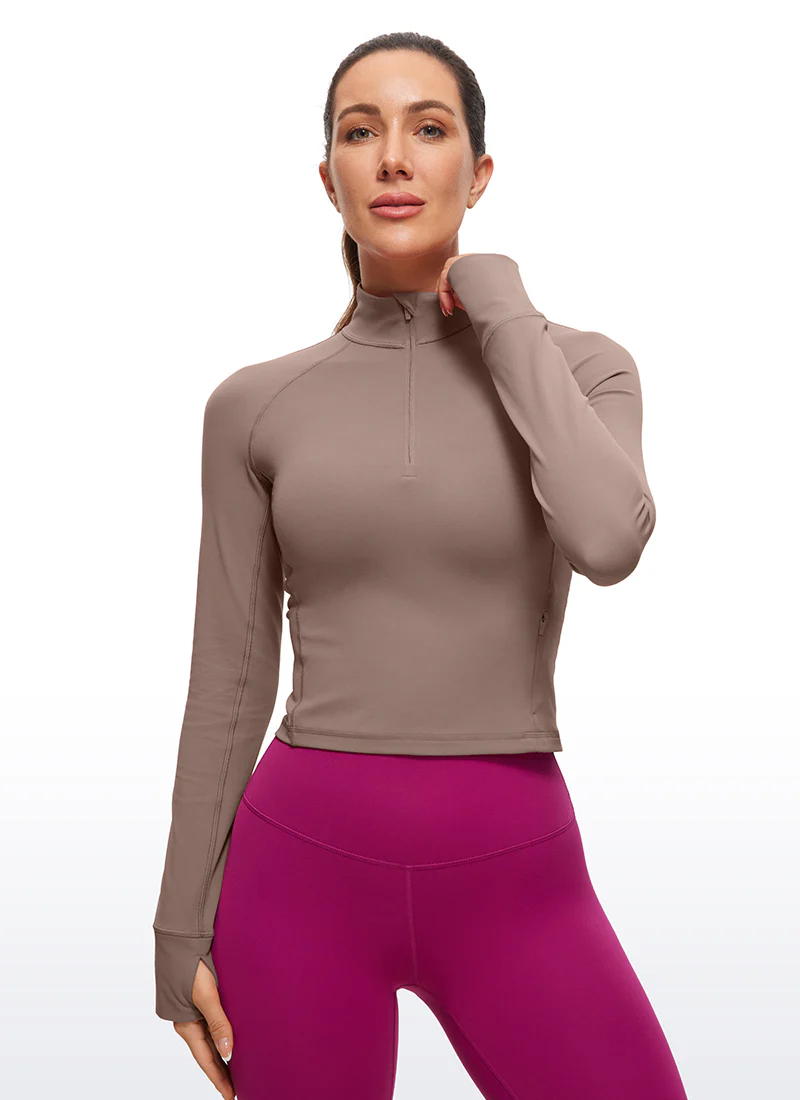 Butterluxe Half Zip Cropped Long Sleeve - Image 5