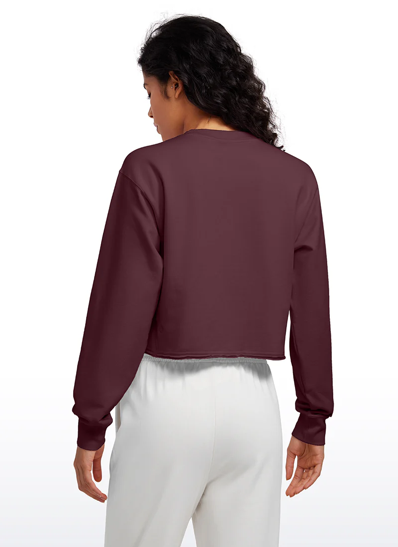 Amenity Double Raw Hem Sweatshirt - Image 25