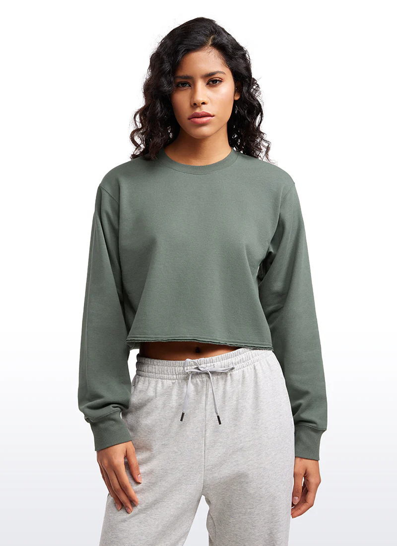 Amenity Double Raw Hem Sweatshirt - Image 8