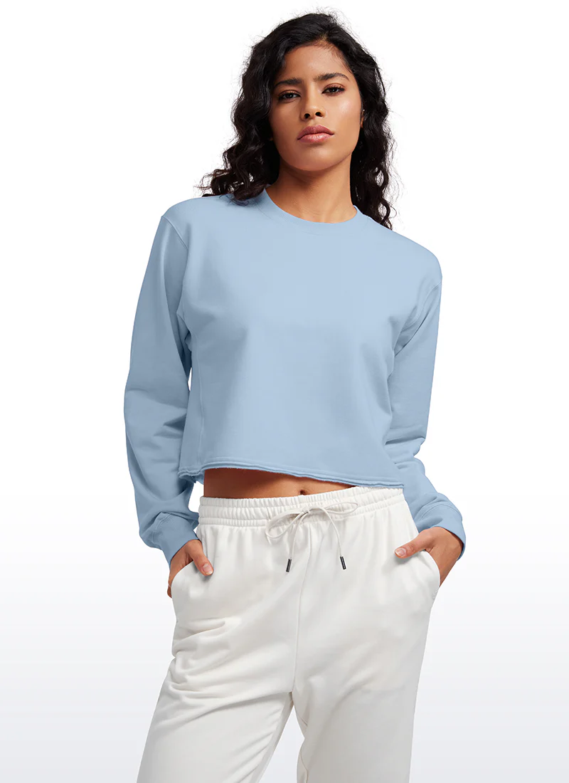 Amenity Double Raw Hem Sweatshirt - Image 5