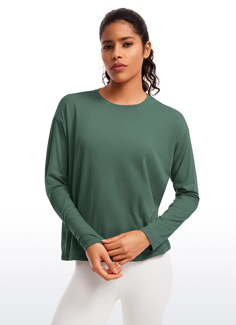 Pima Cotton Long Sleeves Crew Neck - Image 29