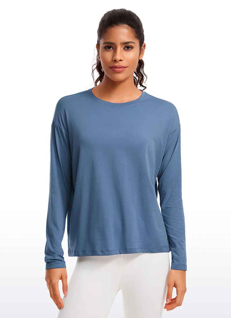 Pima Cotton Long Sleeves Crew Neck - Image 40