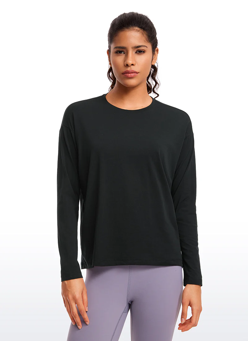 Pima Cotton Long Sleeves Crew Neck - Image 5