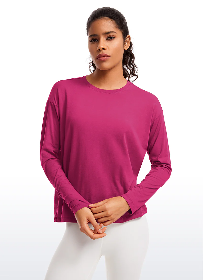 Pima Cotton Long Sleeves Crew Neck - Image 9