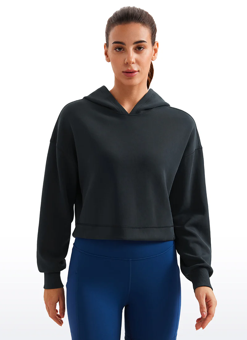 SoftAura Cropped Pullover Hoodie - Image 10