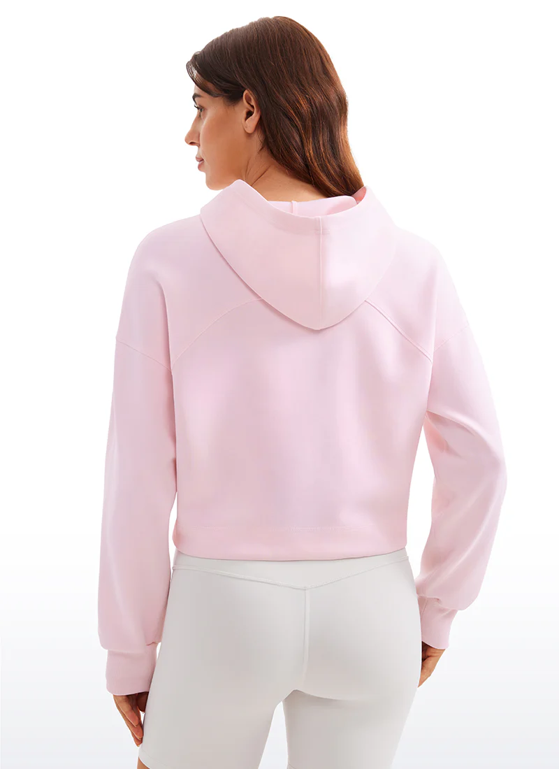 SoftAura Cropped Pullover Hoodie - Image 23