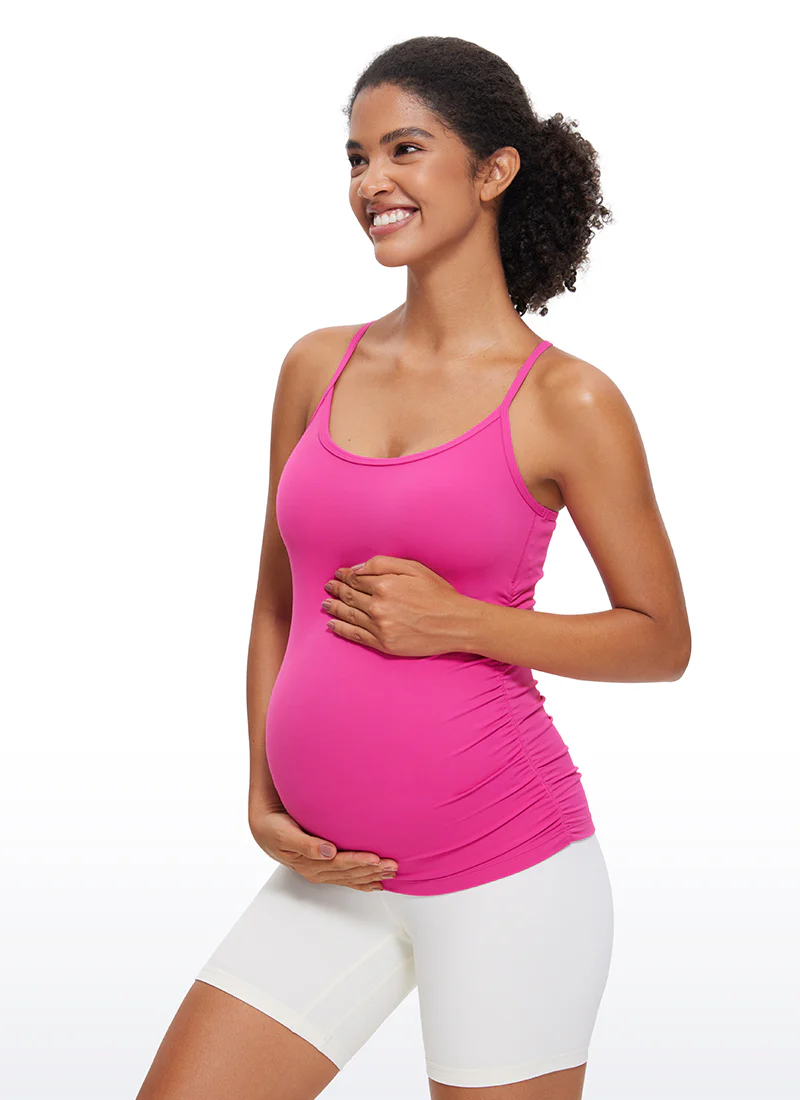 Butterluxe Ruche Sides Y Back Maternity Tank - Image 14