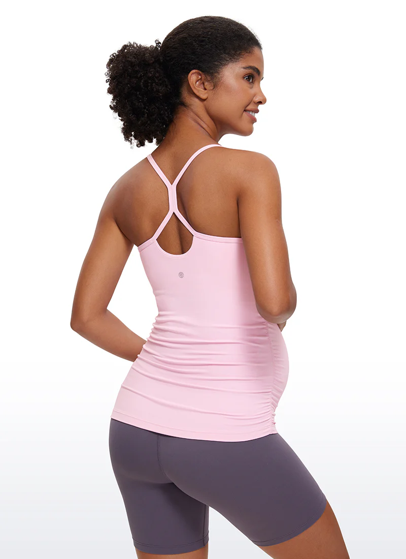 Butterluxe Ruche Sides Y Back Maternity Tank - Image 7